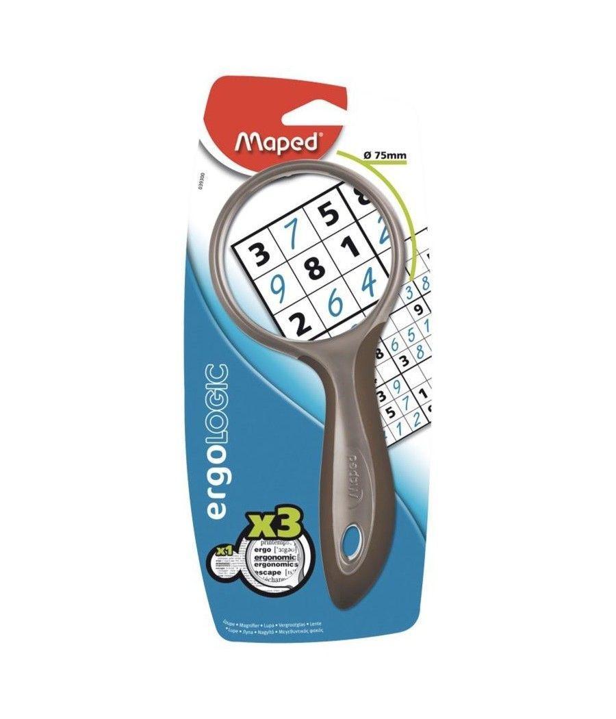 MAPED LUPA REDONDA DE LECTURA ERGOLOGIC DIÁMETRO 75 MM AUMENTO X3 - Imagen 1