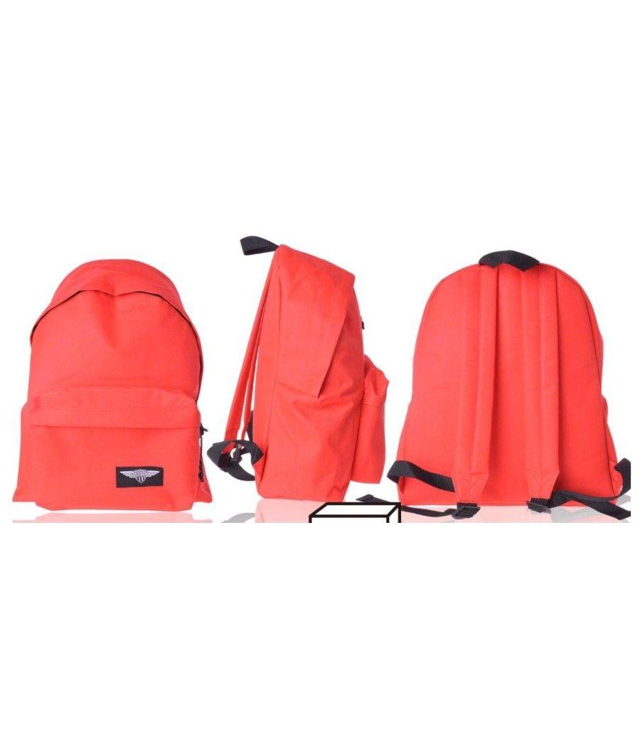 MP MOCHILA ECO GRANDE 43X35X24CM CREMALLERA ROJO - Imagen 1