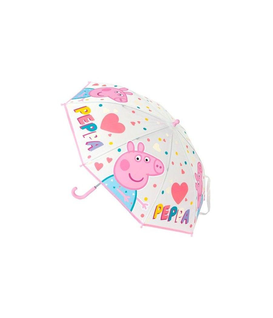 SAFTA PARAGUAS MANUAL 46CM PEPPA PIG "HAVING FUN" - Imagen 1