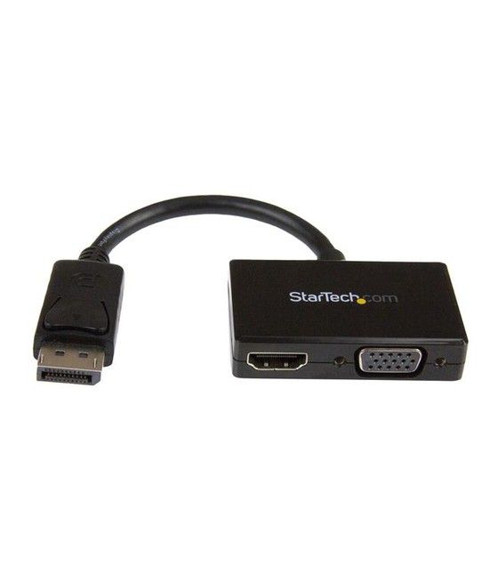 StarTech.com Adaptador DP de Audio/Vídeo para Viajes - Conversor DisplayPort a HDMI o VGA - 1920x1200 1080p - Imagen 1