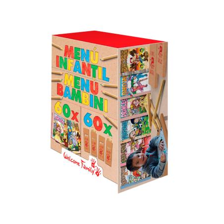 Kit para colorear welcome family con 60 cuadernos para colorear y 60 cajas de 4 lápices de colores surtidos