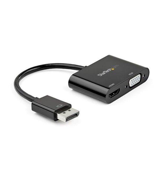 StarTech.com Adaptador DisplayPort a HDMI y VGA - 4K 60Hz - Imagen 1