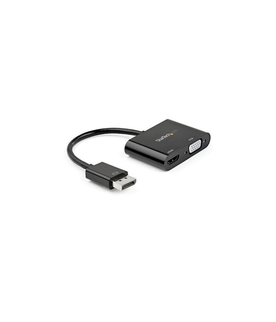 StarTech.com Adaptador DisplayPort a HDMI y VGA - 4K 60Hz - Imagen 1