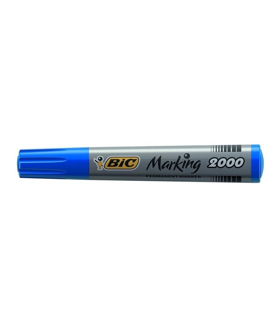 Caja de rotuladores de punta fibra acrílica permanente bic marking 2000/ 4.9mm/ 12 unidades/ azules - Imagen 2