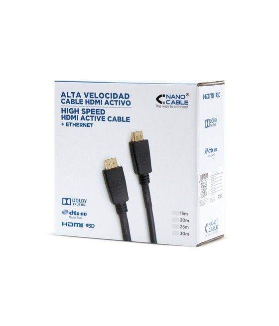 Nanocable CABLE HDMI V1.4 (ALTA VELOCIDAD / HEC) CON REPETIDOR, A/M-A/M, 20 M - Imagen 4