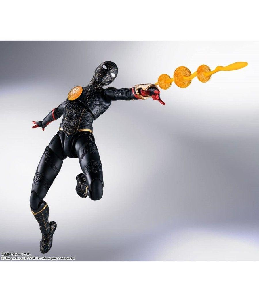 Figura tamashii nations marvel spider - man no way home spider - man traje negro & dorado sh figuarts - Imagen 3