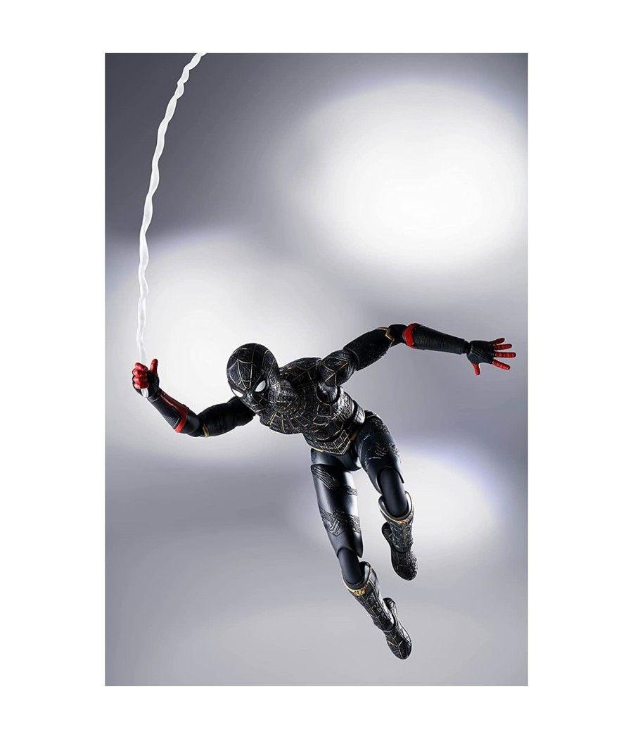 Figura tamashii nations marvel spider - man no way home spider - man traje negro & dorado sh figuarts - Imagen 4