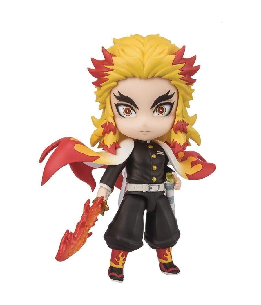 Figura tamashii nations demon slayer kimetsu no yaiba kyojuro rengoku flame breathing mugen train figuarts mini - Imagen 1