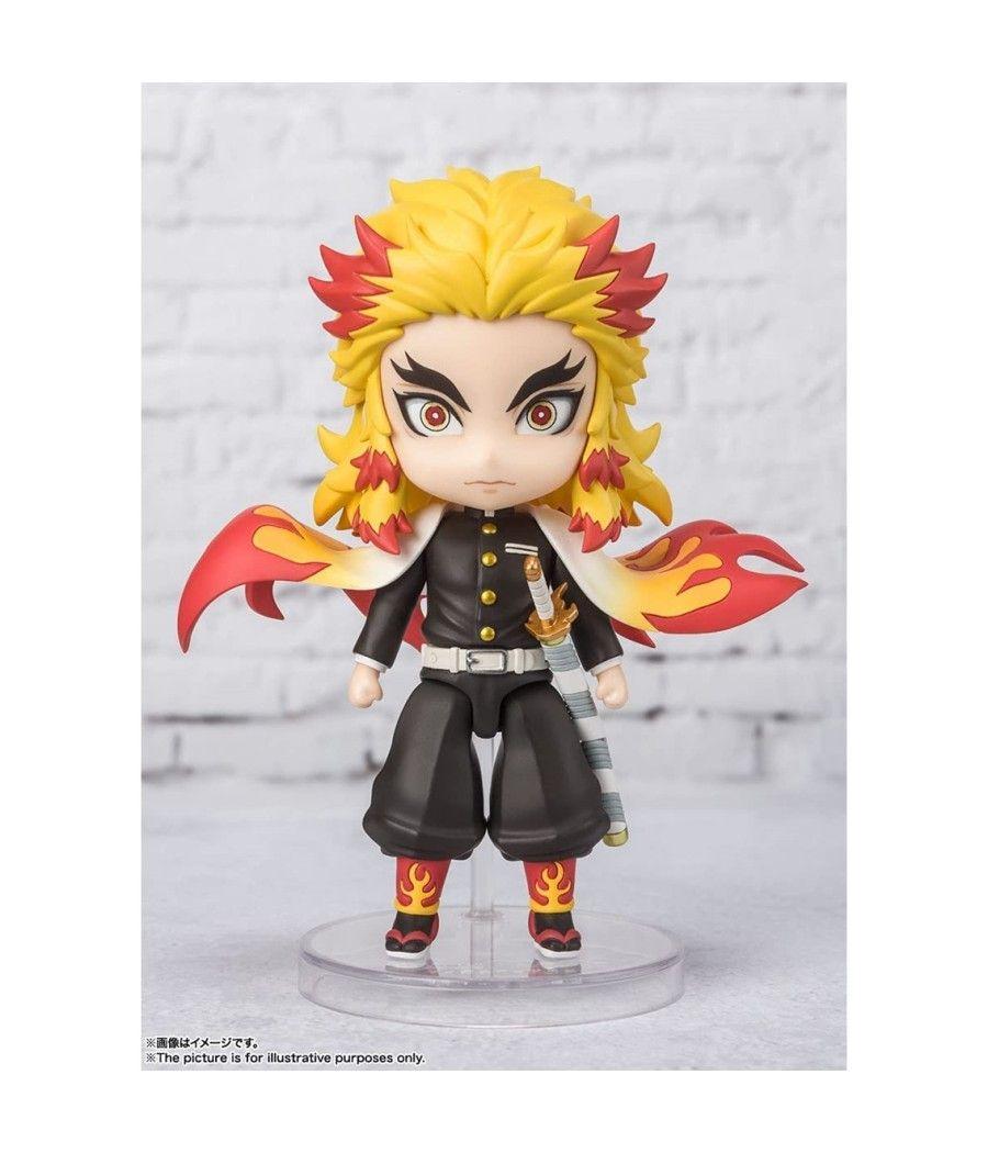 Figura tamashii nations demon slayer kimetsu no yaiba kyojuro rengoku flame breathing mugen train figuarts mini - Imagen 2