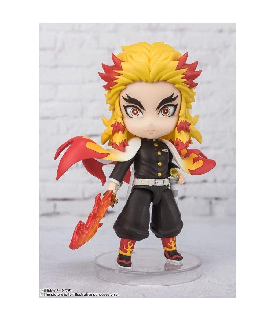 Figura tamashii nations demon slayer kimetsu no yaiba kyojuro rengoku flame breathing mugen train figuarts mini - Imagen 3