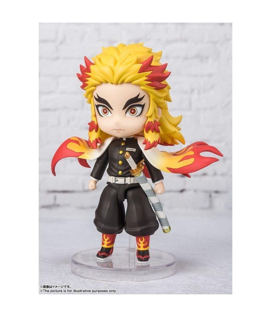 Figura tamashii nations demon slayer kimetsu no yaiba kyojuro rengoku flame breathing mugen train figuarts mini - Imagen 4