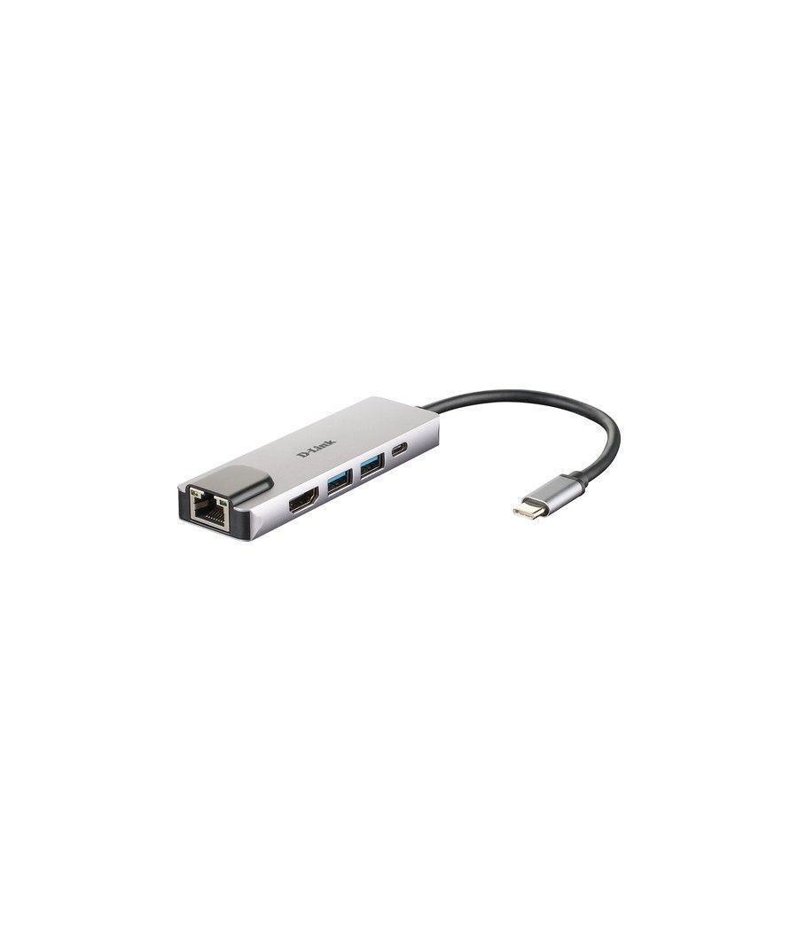D-Link DUB-M520 base para portátil y replicador de puertos Alámbrico Thunderbolt 3 Aluminio, Negro - Imagen 1