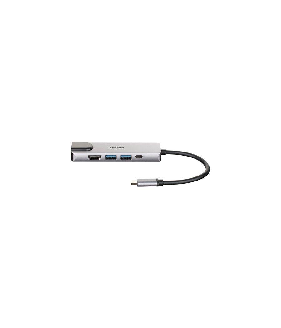 D-Link DUB-M520 base para portátil y replicador de puertos Alámbrico Thunderbolt 3 Aluminio, Negro - Imagen 2