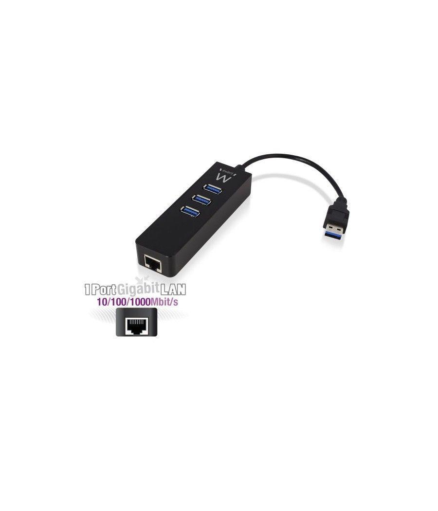 Hub usb ewent 3 puertos + 1 puerto gigabit lan - usb 3.1 gen 1 - Imagen 8