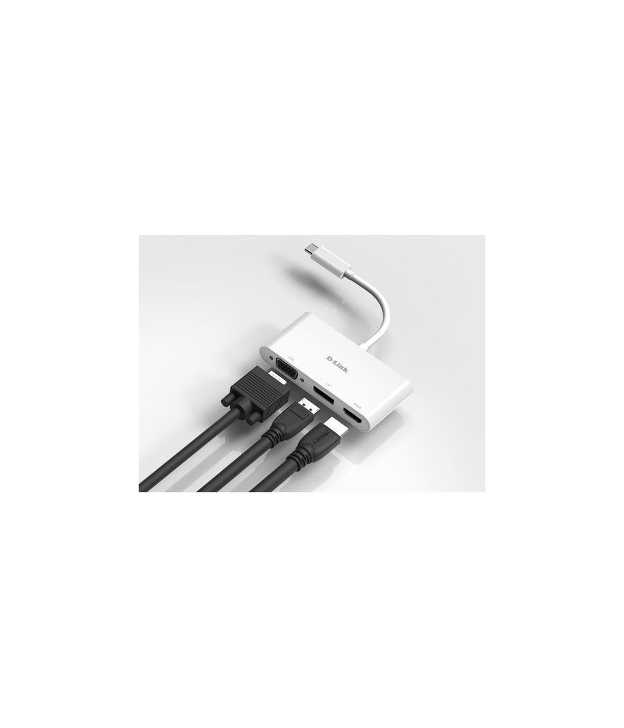 D-Link DUB-V310 base para portátil y replicador de puertos Alámbrico USB 3.2 Gen 1 (3.1 Gen 1) Type-C Blanco - Imagen 3