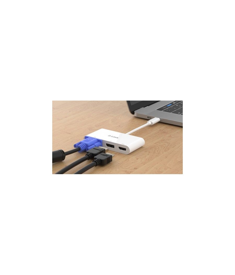D-Link DUB-V310 base para portátil y replicador de puertos Alámbrico USB 3.2 Gen 1 (3.1 Gen 1) Type-C Blanco - Imagen 4