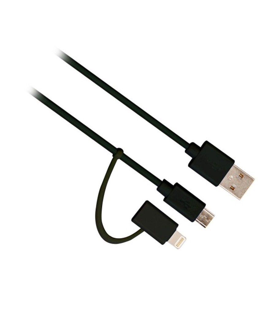 Cable de datos ewent usb - micro usb + lightning - macho - macho - 1m - Imagen 2