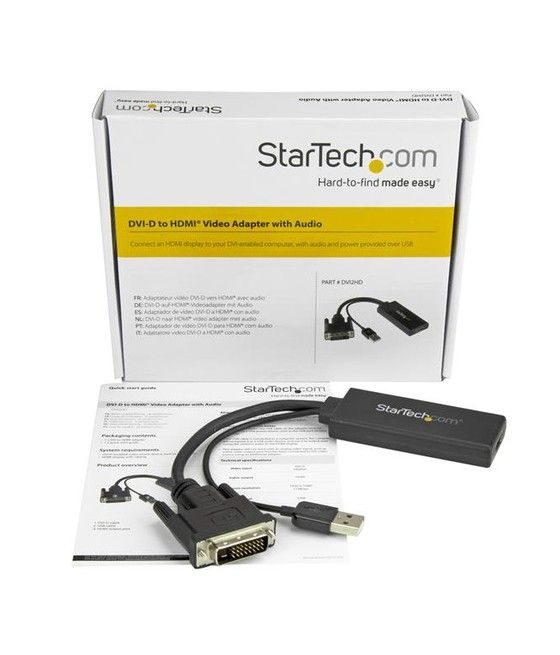 StarTech.com Adaptador de Vídeo DVI a HDMI con Alimentación USB y Audio - 1080p - Imagen 6