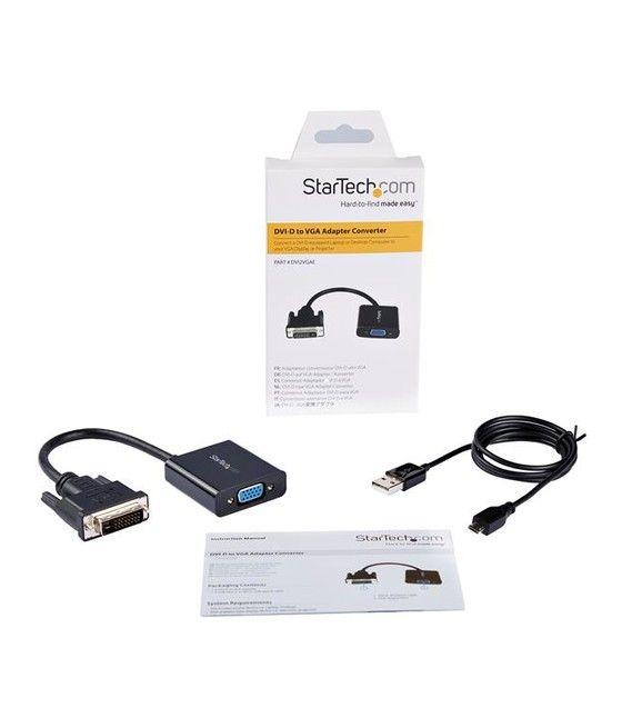 StarTech.com Adaptador Conversor Convertidor Activo de Vídeo DVI-D a VGA - Cable - 1080p - 1920x1200 - Imagen 2