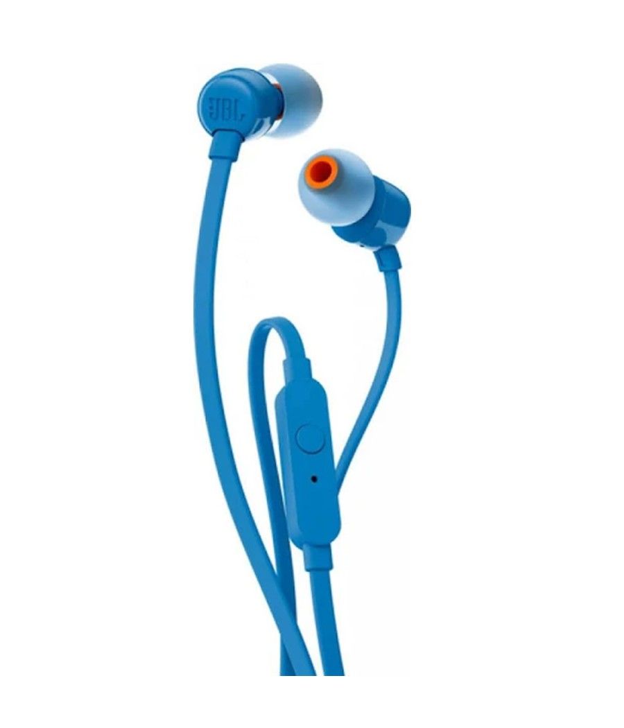 Auriculares intrauditivos jbl t110 blue - pure bass - drivers 9mm - cable plano - manos libres - Imagen 5