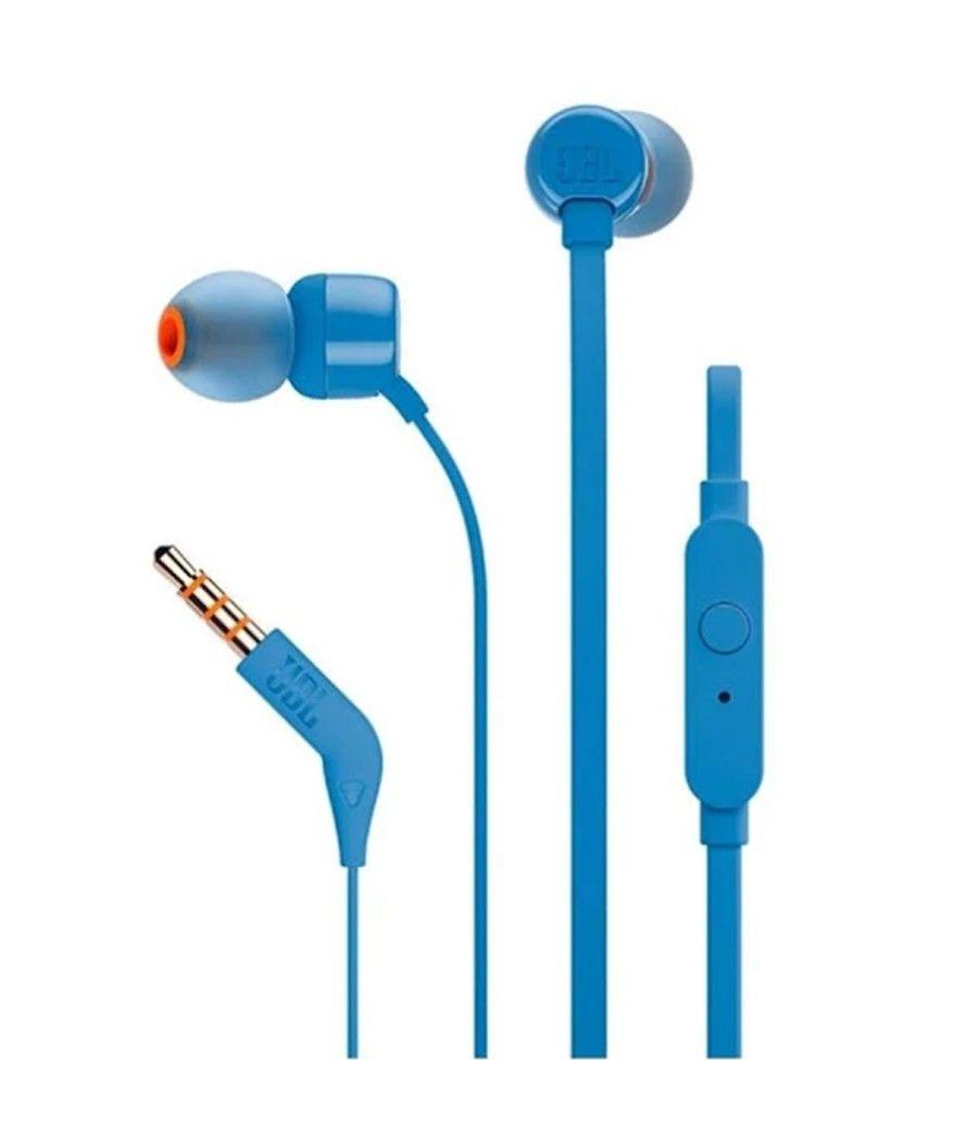 Auriculares intrauditivos jbl t110 blue - pure bass - drivers 9mm - cable plano - manos libres - Imagen 6
