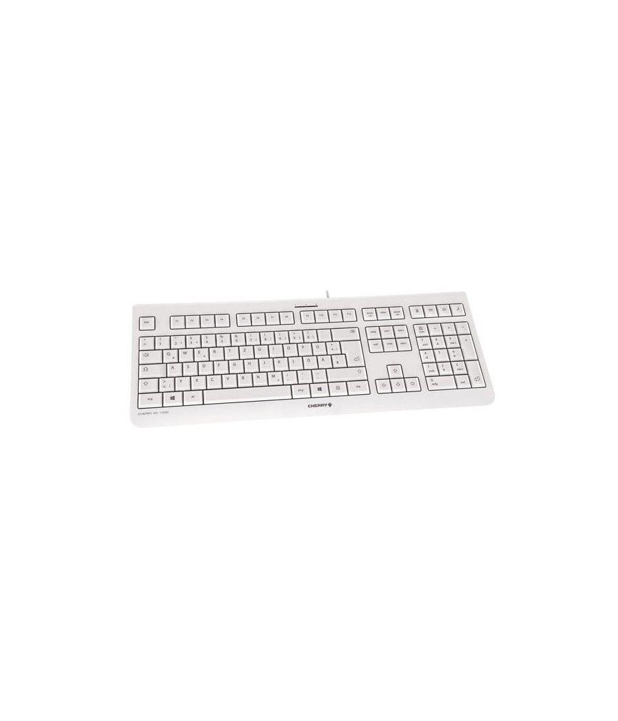 Teclado cherry kc 1000 silencioso usb ultra slim blanco - Imagen 10