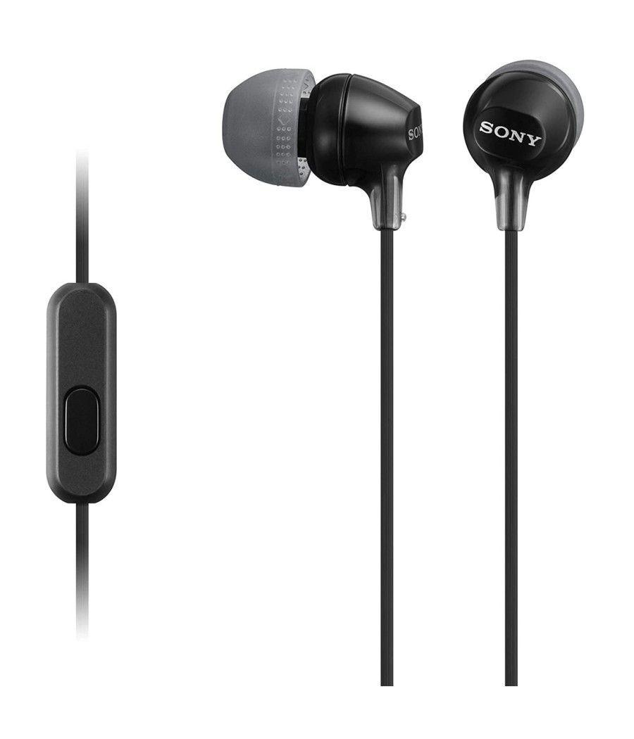Auriculares sony mdr - ex15apb boton negro - microfono - Imagen 3