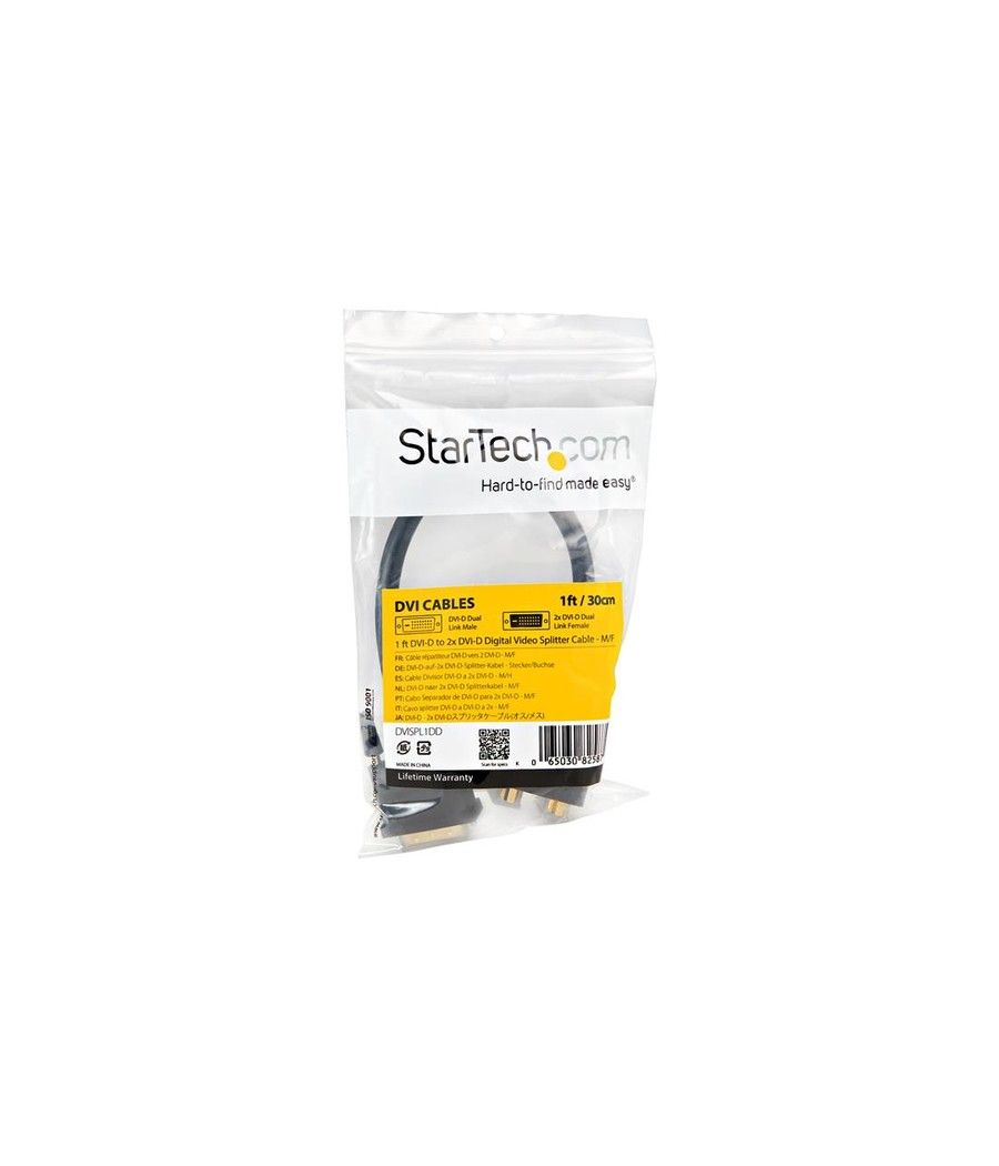 StarTech.com Cable Duplicador Divisor de Vídeo DVI-D de 2 Puertos Salidas Compacto - Bifurcador - Imagen 4