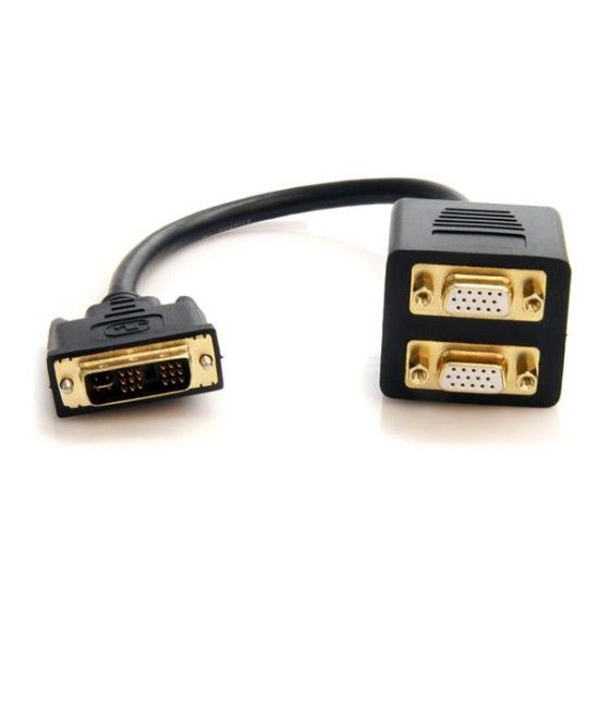 StarTech.com Cable Duplicador Divisor de Vídeo DVI-I a 2 Puertos Salida VGA Compacto - Bifurcador Adaptador