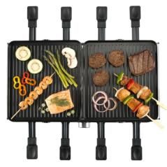 Plancha de asar bourgini gourmette raclette grill plus 1400w 8 personas 23x42cm - Imagen 4