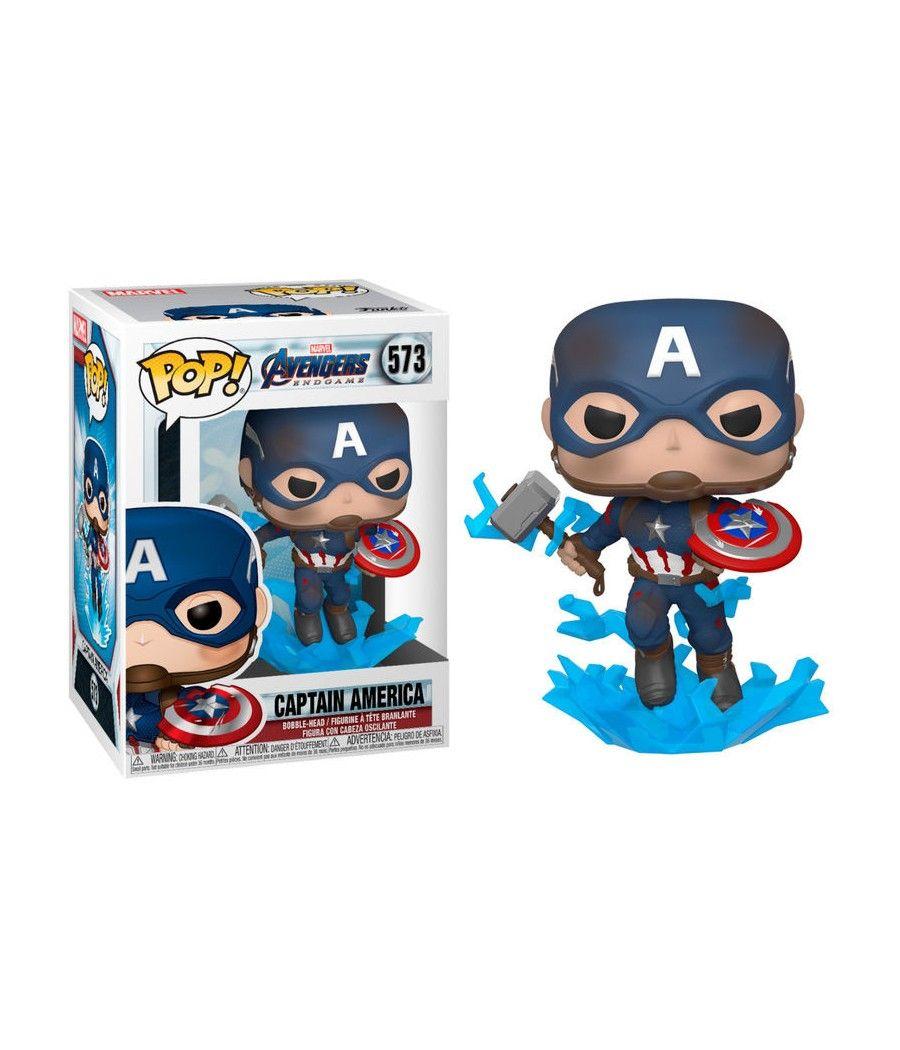 Funko pop marvel los vengadores endgame capitan america con escudo roto & mjolnir 45137 - Imagen 2