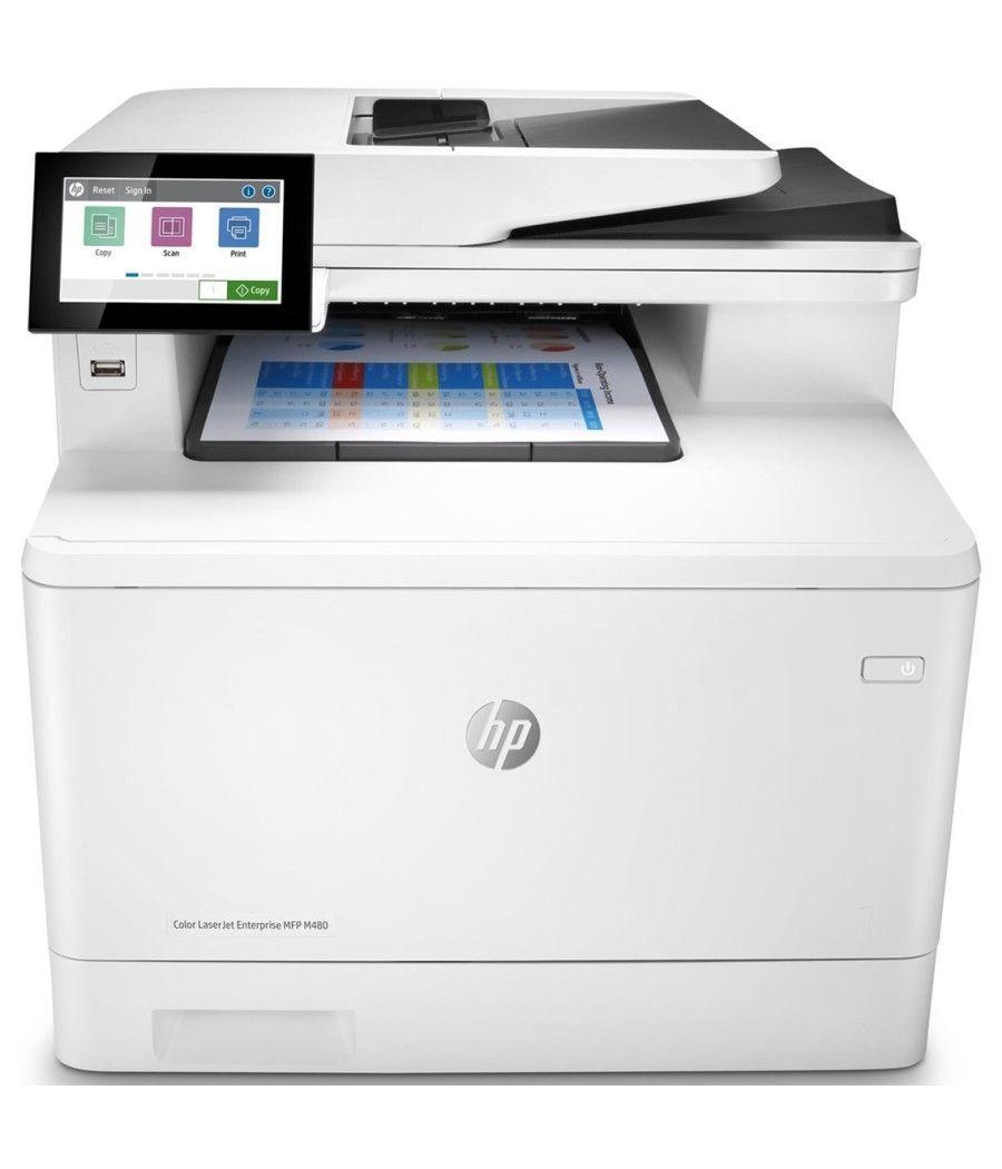 Multifuncion hp laser color laserjet enterprise m480f fax - a4 - 27ppm - 2gb - usb - red - duplex todas las funciones - Imagen 4