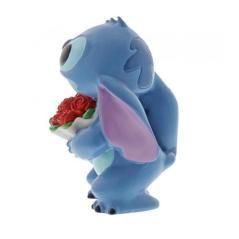 Figura enesco disney lilo & stitch stitch con ramo de rosas - Imagen 3