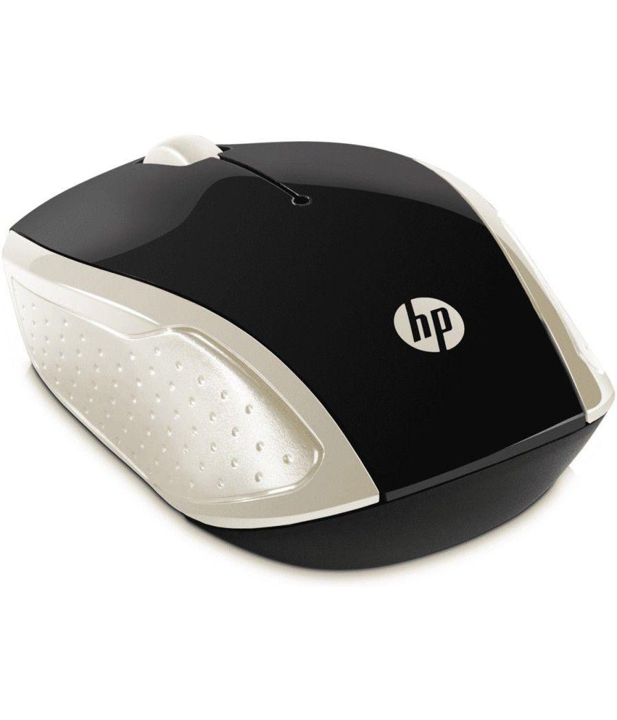 Mouse raton hp wireless inalambrico 200 negro - oro - Imagen 6