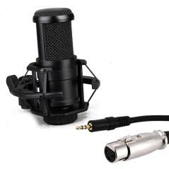 Micrófono condensador cardioide profesional phoenix con brazo articulado - montura antishock - filtro antipop - conexion jack - 