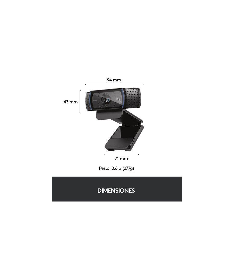 Logitech C920 PRO HD WEBCAM cámara web 3 MP 1920 x 1080 Pixeles USB 2.0 Negro - Imagen 6