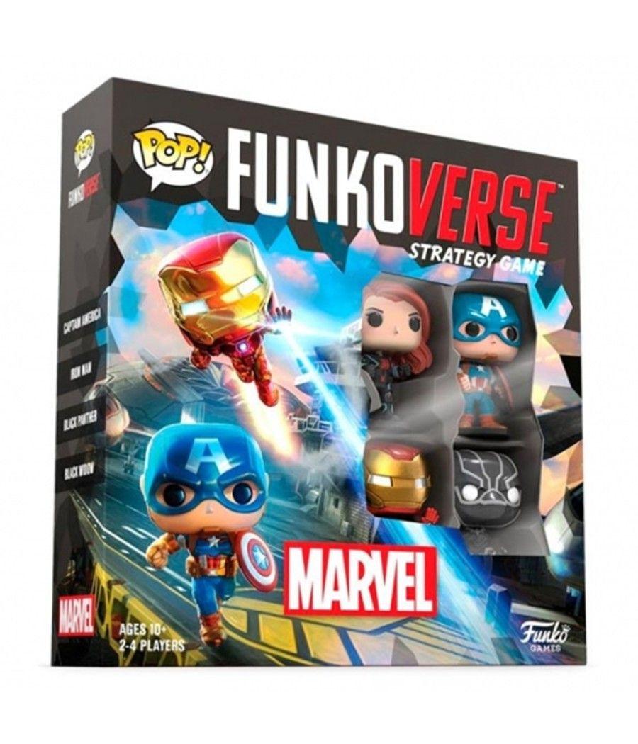 Juego de mesa funkoverse marvel edicion 100 capitan america iron man viuda negra & pantera negra 57518 - Imagen 2