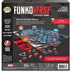 Juego de mesa funkoverse marvel edicion 100 capitan america iron man viuda negra & pantera negra 57518 - Imagen 3