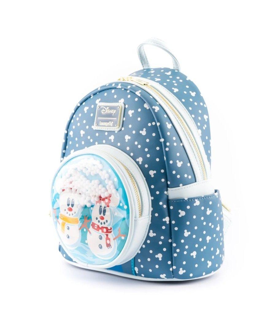 Mochila loungefly disney minnie y mickey muñecos de nieve - Imagen 2