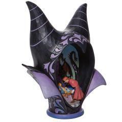 Figura enesco disney diorama la bella durmiente malefica style - Imagen 3