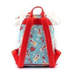 Mochila loungefly disney minnie y mickey muñecos de nieve + diadema - Imagen 3