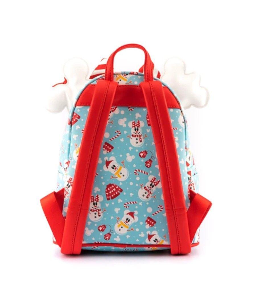 Mochila loungefly disney minnie y mickey muñecos de nieve + diadema - Imagen 3