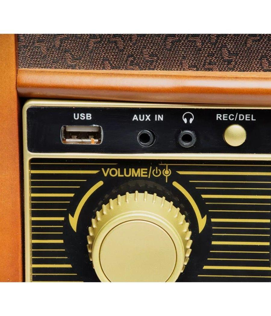 Tocadiscos retro denver mcr - 50mk3 - usb - aux - radio - cd - casete - Imagen 2