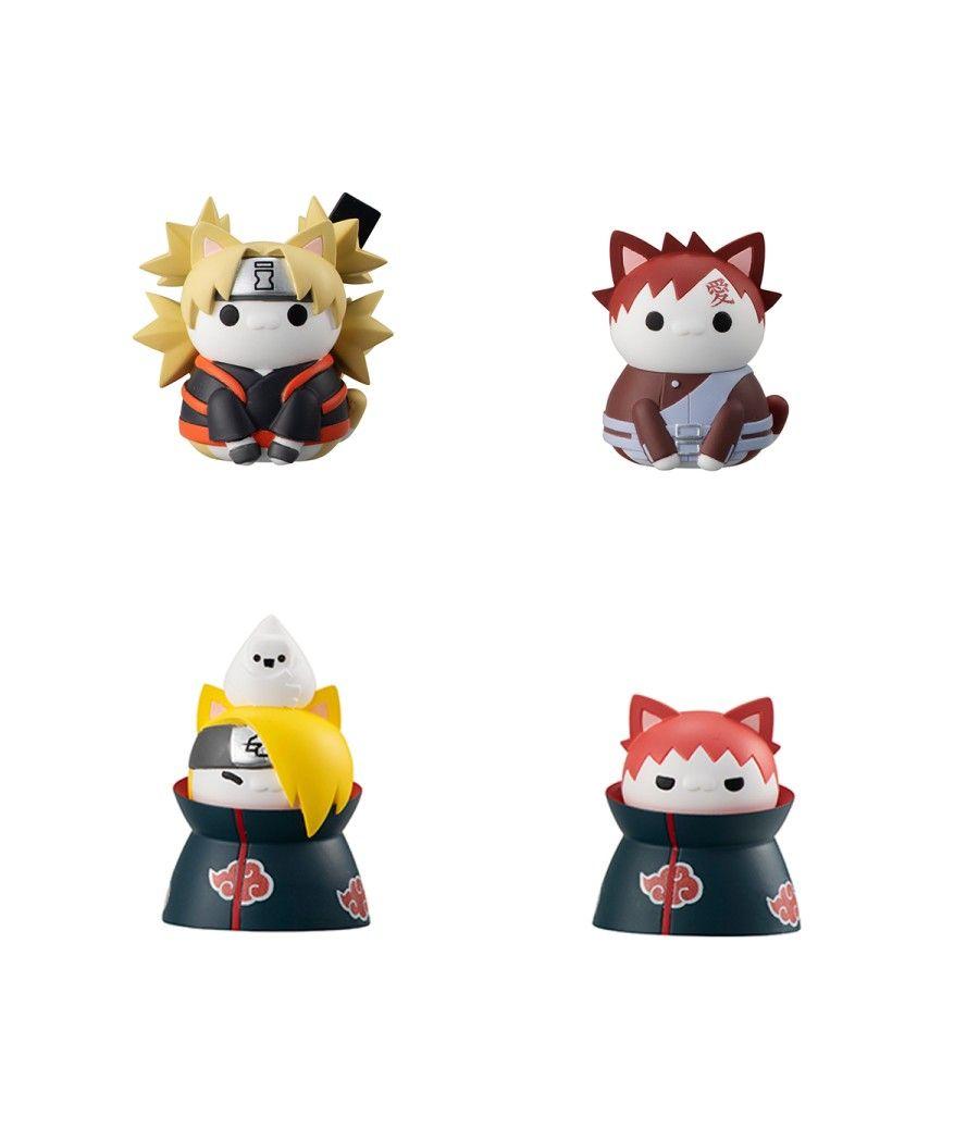 Set 8 figuras megahouse naruto shippuden nyaruto! battle vs akatsuki surtido - Imagen 3