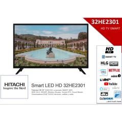 Tv hitachi 32pulgadas led hd -  32he2301 -  smart tv -  hdr -  hlg -  - 2 hdmi -  1 usb -  modo hotel -  400bpi -  tdt2 -  satel