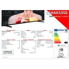Tv hitachi 55pulgadas led 4k uhd - 55hak5350 - hdr10 - android smart tv - wifi - 3 hdmi - 2 usb - bluetooth - dvb t2 - dvb s2 - 