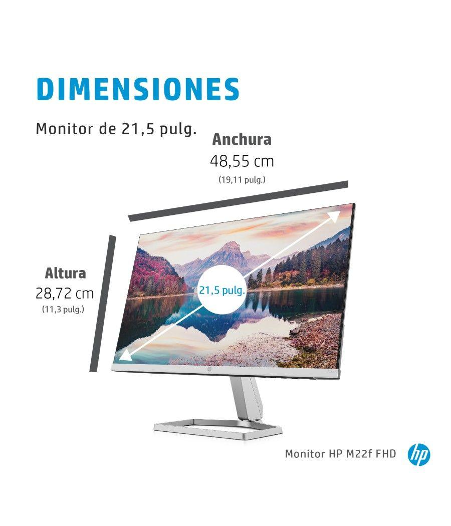 Monitor hp m22f 21.5pulgadas fhd 5ms vga - hdmi - 1920x1080 - cable hdmi incluido - Imagen 13