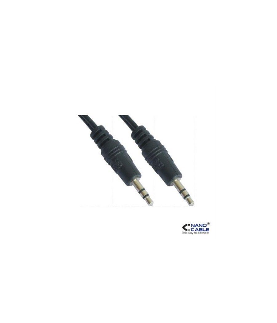 Nanocable - Cable audio estereo de 5m conexión jack 3.5/M-3.5/M - Para monitores, proyectores, pizarras, etc - Imagen 1