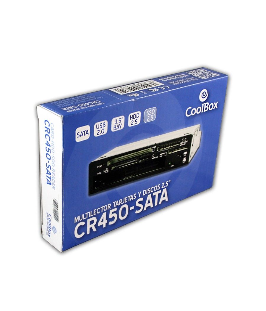 Lector tarjetas memoria y hdd ssd sata coolbox cr450 interno - Imagen 5