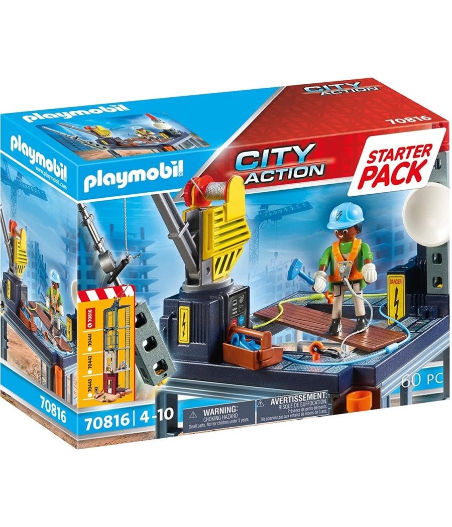 Playmobil starter pack construccion con grua - Imagen 7